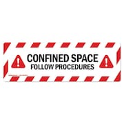 SIGNMISSION Confined Space Follow Procedures 18in Non-Slip Floor Marker, 3PK, 16 in L, 16 in H, R-16-3PK-99857 FD-R-16-3PK-99857
